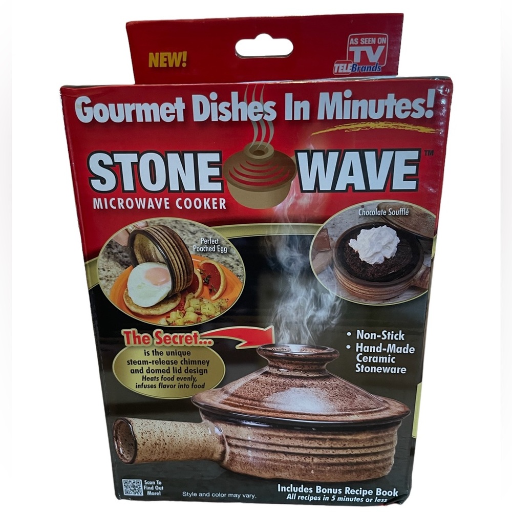 NIB Stone Wave Ceramic Stoneware Microwave Cooker